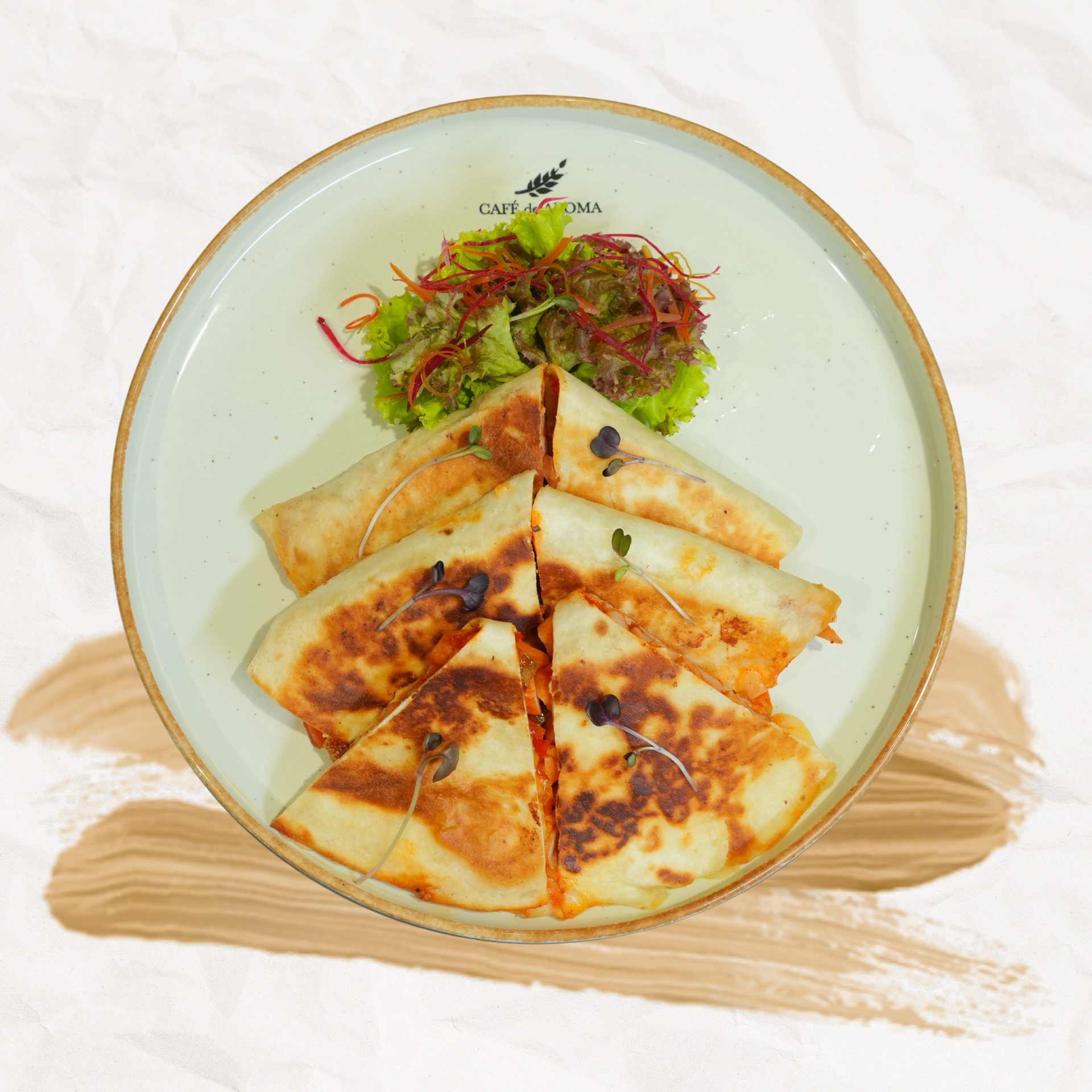 Cajun Spiced Chicken Sausage Quesadilla